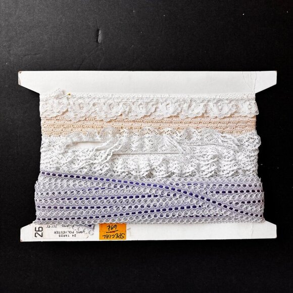 Vintage Lace Lot of 4 Blue White - Picture 1 of 5